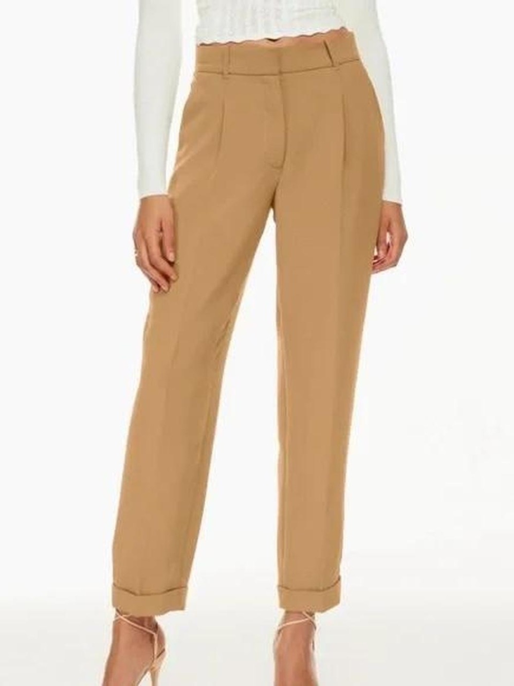 Aritzia Wilfred Dashwood Trouser Pant Camel Tan Size 4